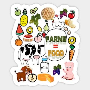 FARMS=FOOD Sticker